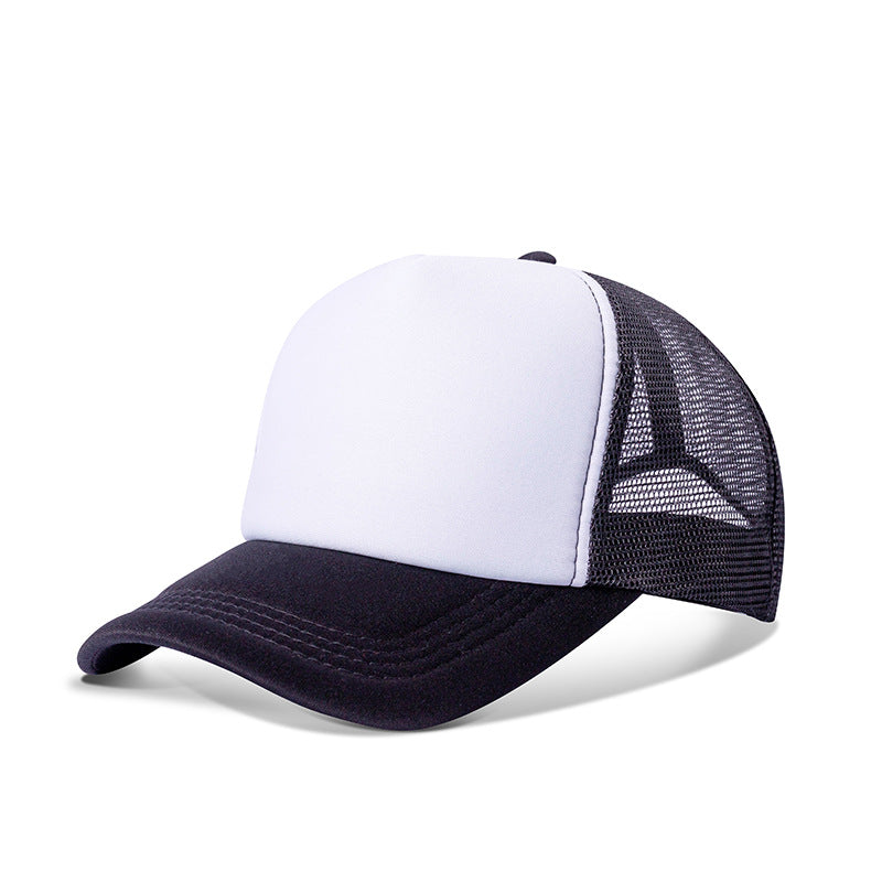 Top Headwear Men's Blank Rope Trucker Foam Mesh Plain Hats, 2pc White/Black, Adult Unisex, Size: One Size