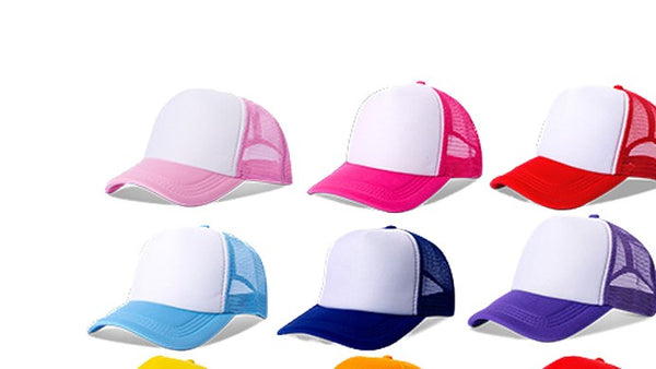 Trucker Cap for Sublimation, 12 Each, 10 Colors - Pink/White