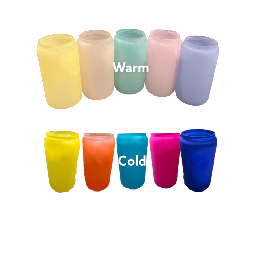 16 Ounce Frosted Glass Cold Color Change Sublimation Can