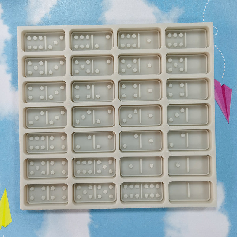 DIY Epoxy Resin Shiny Silicone double wall Domino Mold for dominos - 404  Blanks
