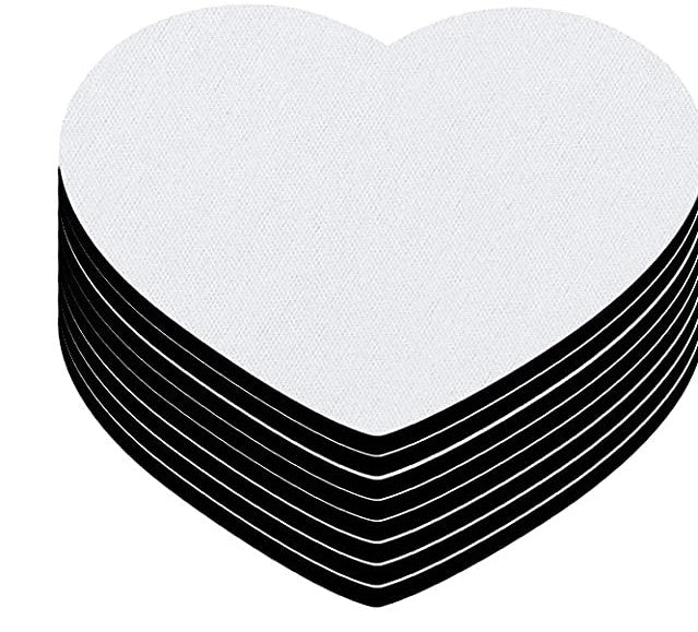 Neoprene Rubber Bottom Heart-Shaped Coasters